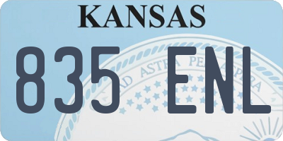 KS license plate 835ENL