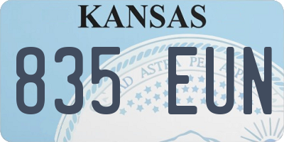 KS license plate 835EUN