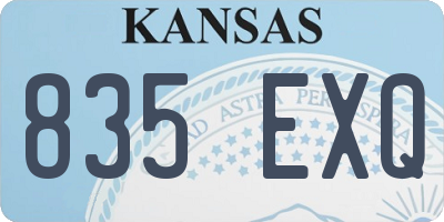 KS license plate 835EXQ