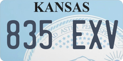 KS license plate 835EXV