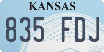 KS license plate 835FDJ