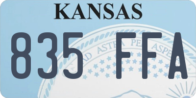 KS license plate 835FFA