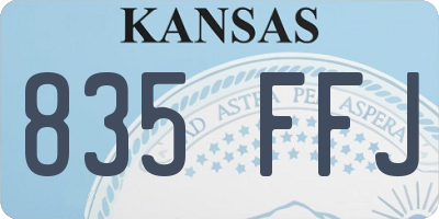 KS license plate 835FFJ