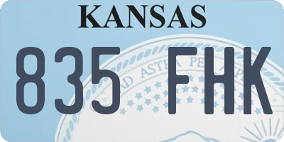 KS license plate 835FHK
