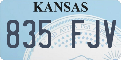 KS license plate 835FJV
