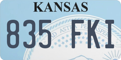 KS license plate 835FKI