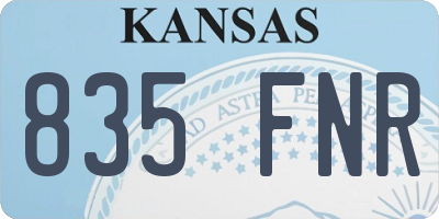 KS license plate 835FNR