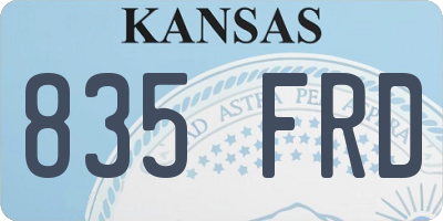 KS license plate 835FRD