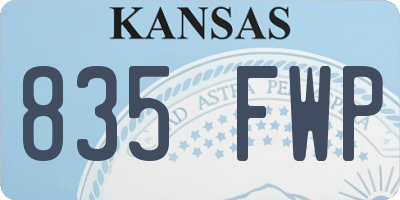 KS license plate 835FWP