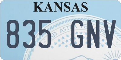 KS license plate 835GNV