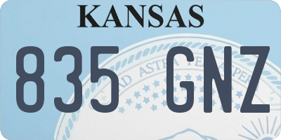 KS license plate 835GNZ
