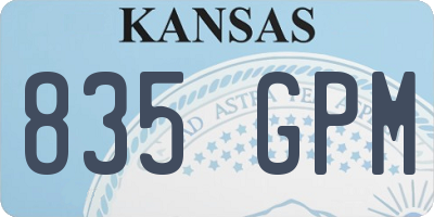 KS license plate 835GPM