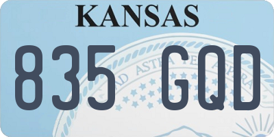 KS license plate 835GQD