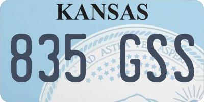 KS license plate 835GSS