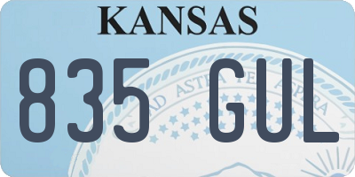 KS license plate 835GUL