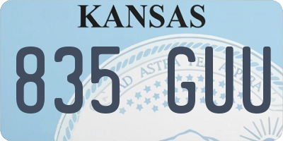 KS license plate 835GUU