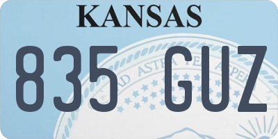 KS license plate 835GUZ