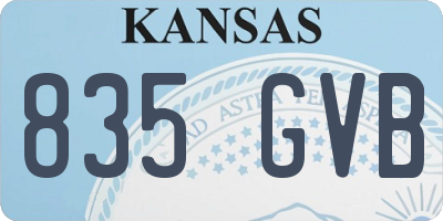 KS license plate 835GVB
