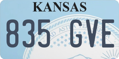 KS license plate 835GVE