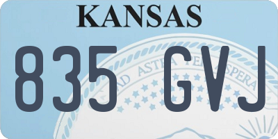 KS license plate 835GVJ
