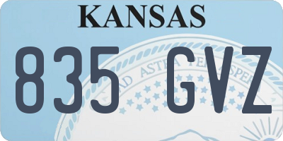 KS license plate 835GVZ