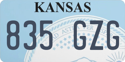 KS license plate 835GZG