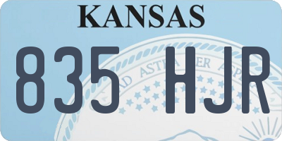 KS license plate 835HJR