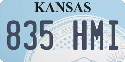 KS license plate 835HMI