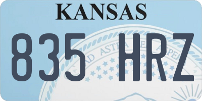 KS license plate 835HRZ