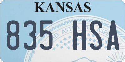 KS license plate 835HSA