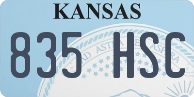 KS license plate 835HSC