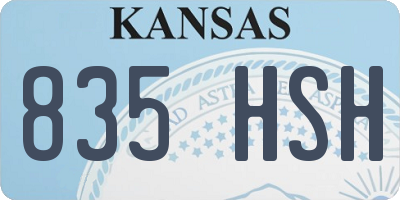 KS license plate 835HSH
