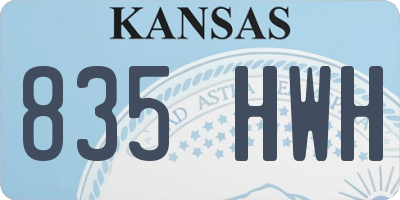 KS license plate 835HWH