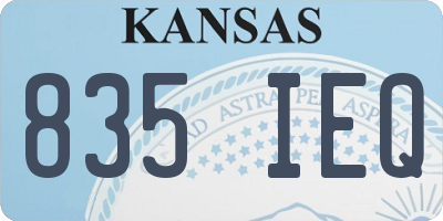 KS license plate 835IEQ