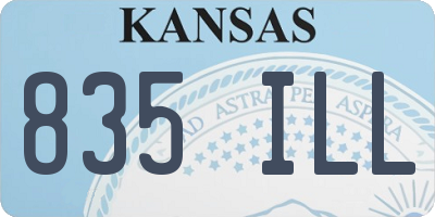 KS license plate 835ILL