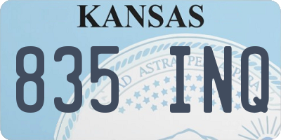 KS license plate 835INQ