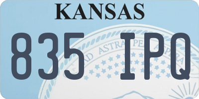 KS license plate 835IPQ