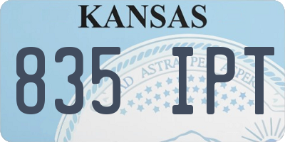 KS license plate 835IPT