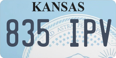 KS license plate 835IPV