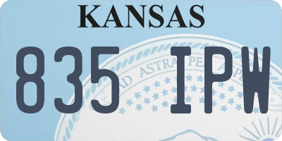 KS license plate 835IPW