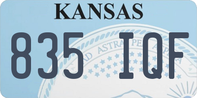 KS license plate 835IQF