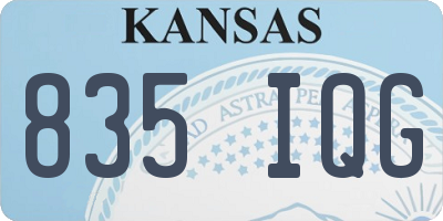 KS license plate 835IQG