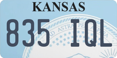 KS license plate 835IQL