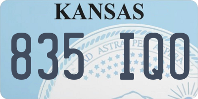 KS license plate 835IQO