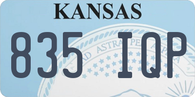 KS license plate 835IQP