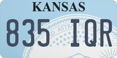KS license plate 835IQR