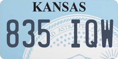KS license plate 835IQW