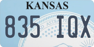 KS license plate 835IQX