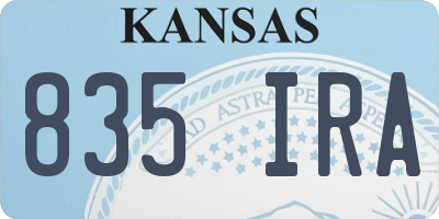 KS license plate 835IRA