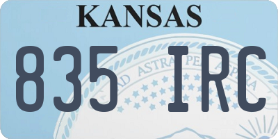 KS license plate 835IRC